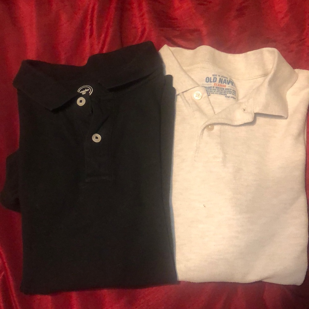 A set of 2 boys polo shirts - Lg & XL